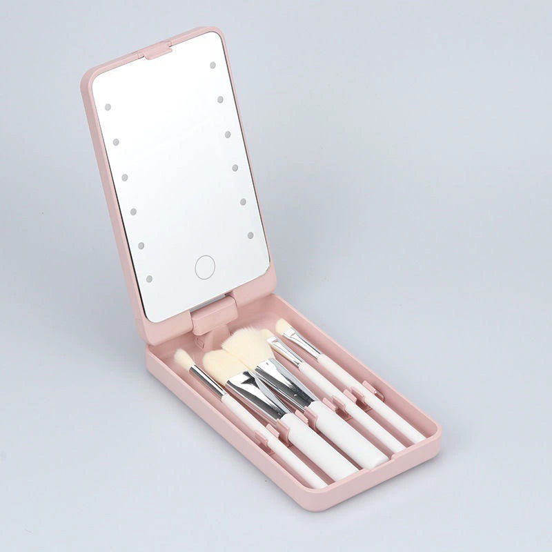 Drehbarer LED-Schminkbox-Klappspiegel