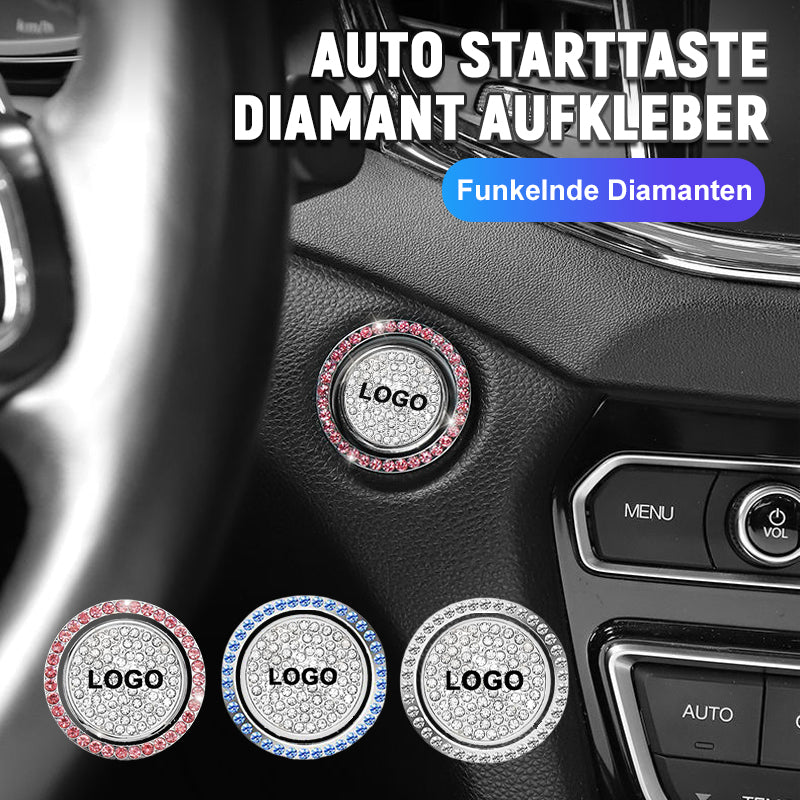 Dekorativer Aufkleber mit diamantbesetztem One-Touch-Startknopf für das Auto