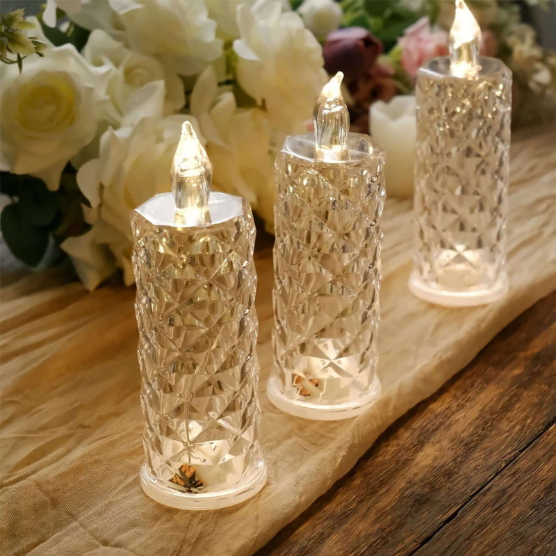 ✨ Crystal Rose Candle Light – Romantisches Licht ohne Schmutz