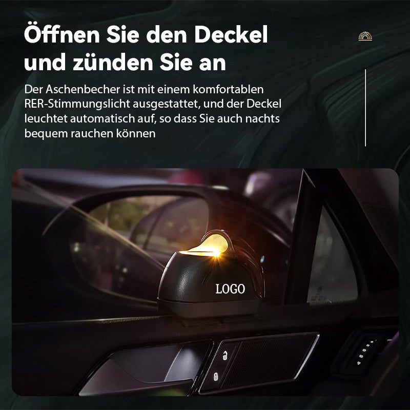 Kreativer Auto-Aschenbecher zur Vermeidung von Ascheflug