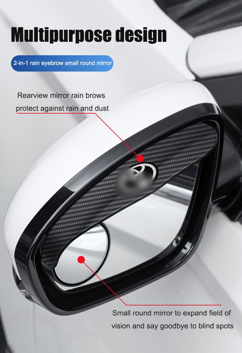 🔥Hot Selling🔥 Auto Rückspiegel Kleine Runde Spiegel Regen Augenbraue (2PCS)