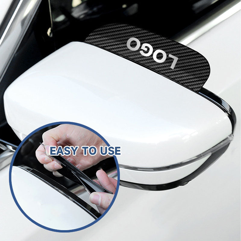 Carbon Fiber Pattern Rearview Mirror Rain Shield(1 pair)