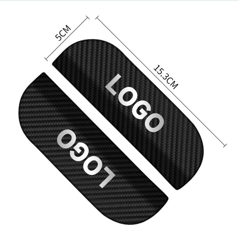 Carbon Fiber Pattern Rearview Mirror Rain Shield(1 pair)