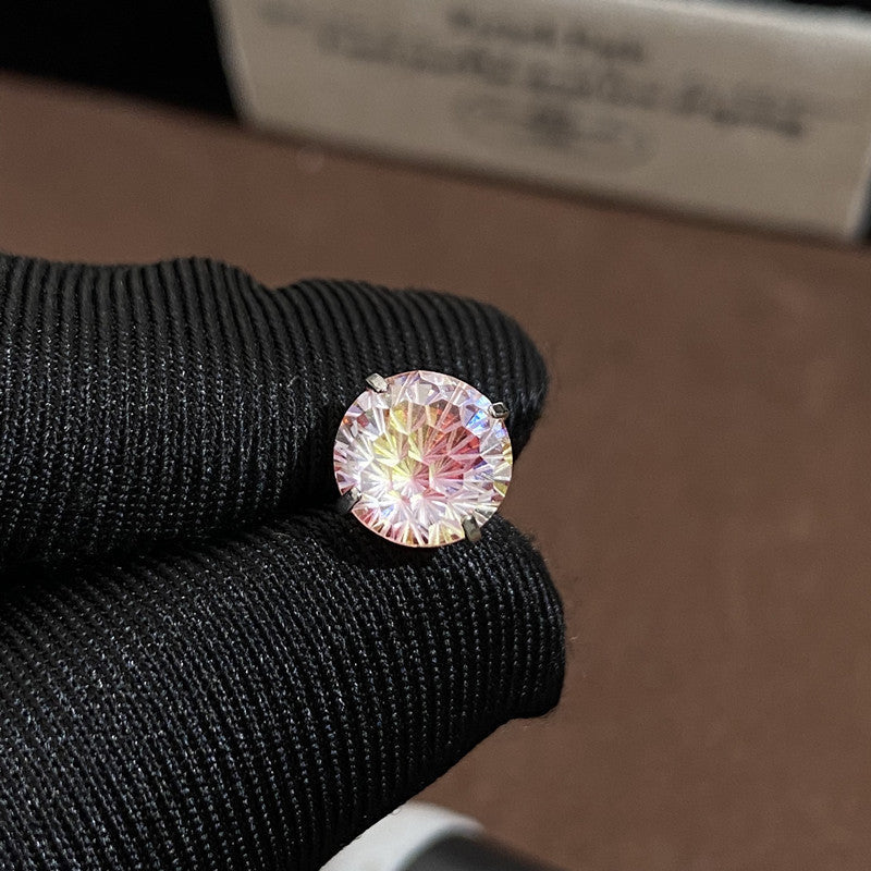 đOhrringe mit Farbwechseleffekt im Feuerwerksschliff aus Zirkonium-Titanstahl â hypoallergen und schlaffreundlich