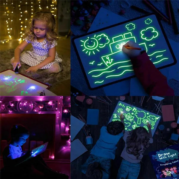 🎁2023-Weihnachten Hot Sale🎁🌟Magic LED Light Drawing Pad - Release the Creativity of Children!☀