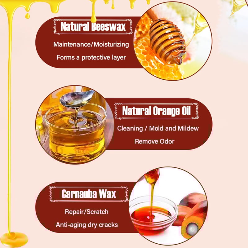 Natürlicher Bienenwachs & Orangenöl Holzkonditionierer