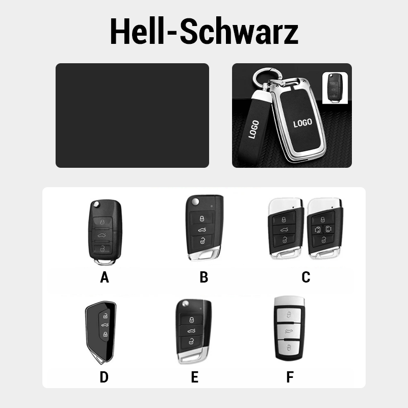 Passend für die Volkswagen-Serie - Schlüsselcover aus echtem Leder