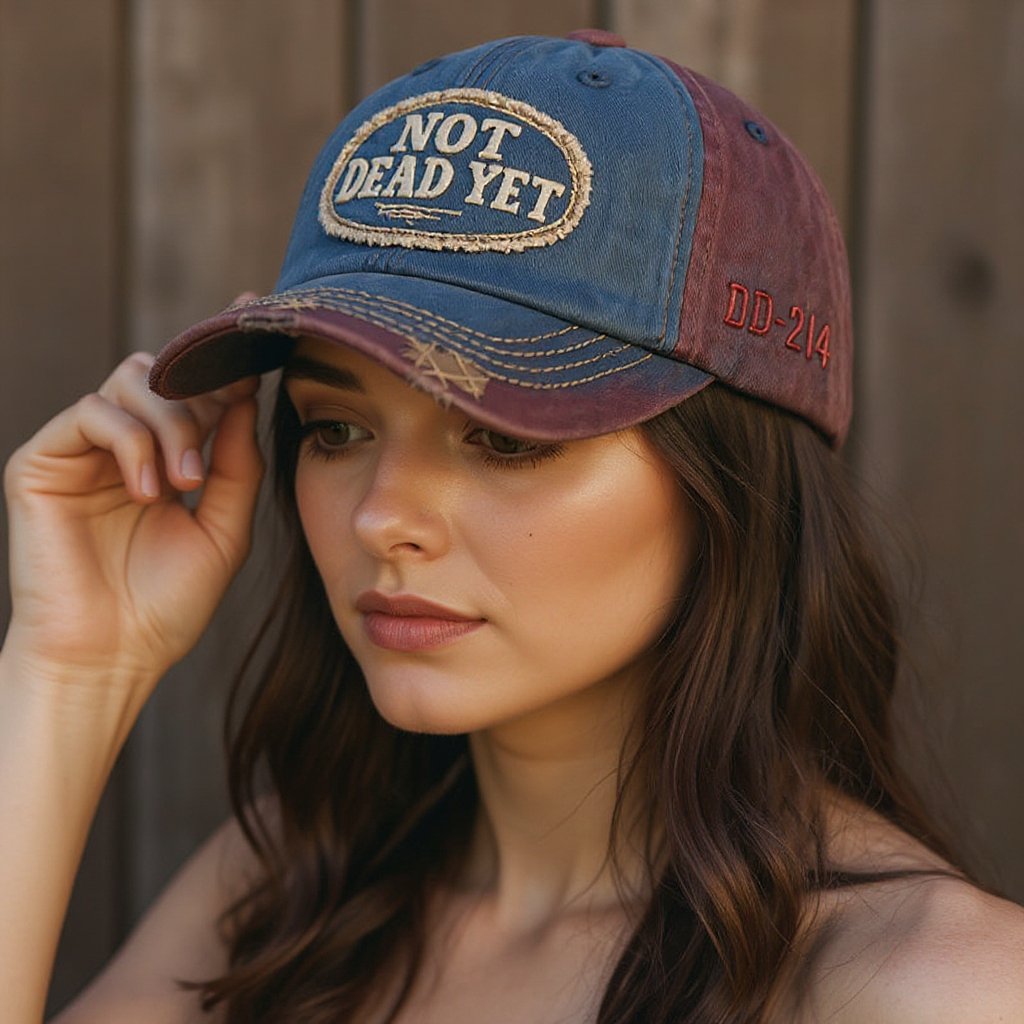 Noch nicht tot – Vintage-Baseballkappe aus gewaschenem Stof
