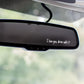 Rearview Mirror Vinyl Decal Reminder