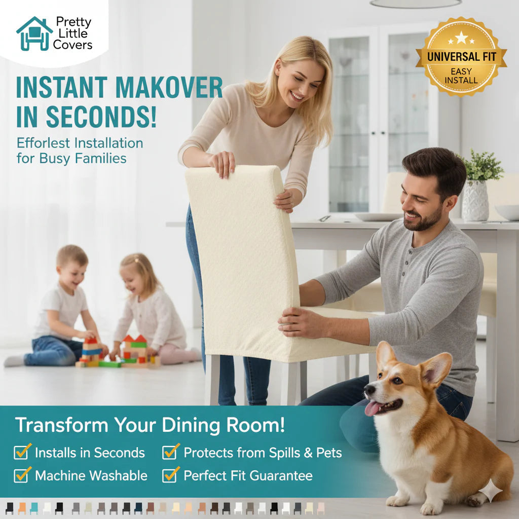 Stuhlhussen – verleihen Sie einem alten Stuhl im Handumdrehen einen neuen und frischen Look!