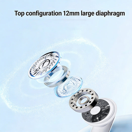 2-in-1 Kabellose Bluetooth-Ohrhörer mit Ohrclips und Ohrstöpseln | 30 Stunden Wiedergabezeit