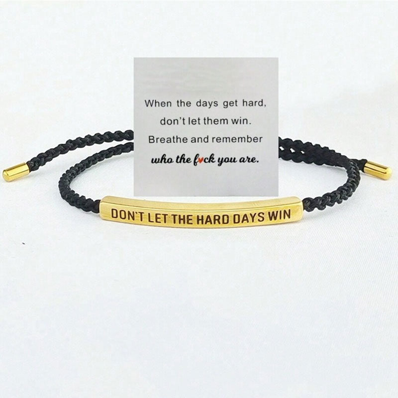 ✨📿 Gewebtes Edelstahlarmband – Motivations- und Inspirationsarmband mit abnehmbarem Aufdruck! ✨🦾