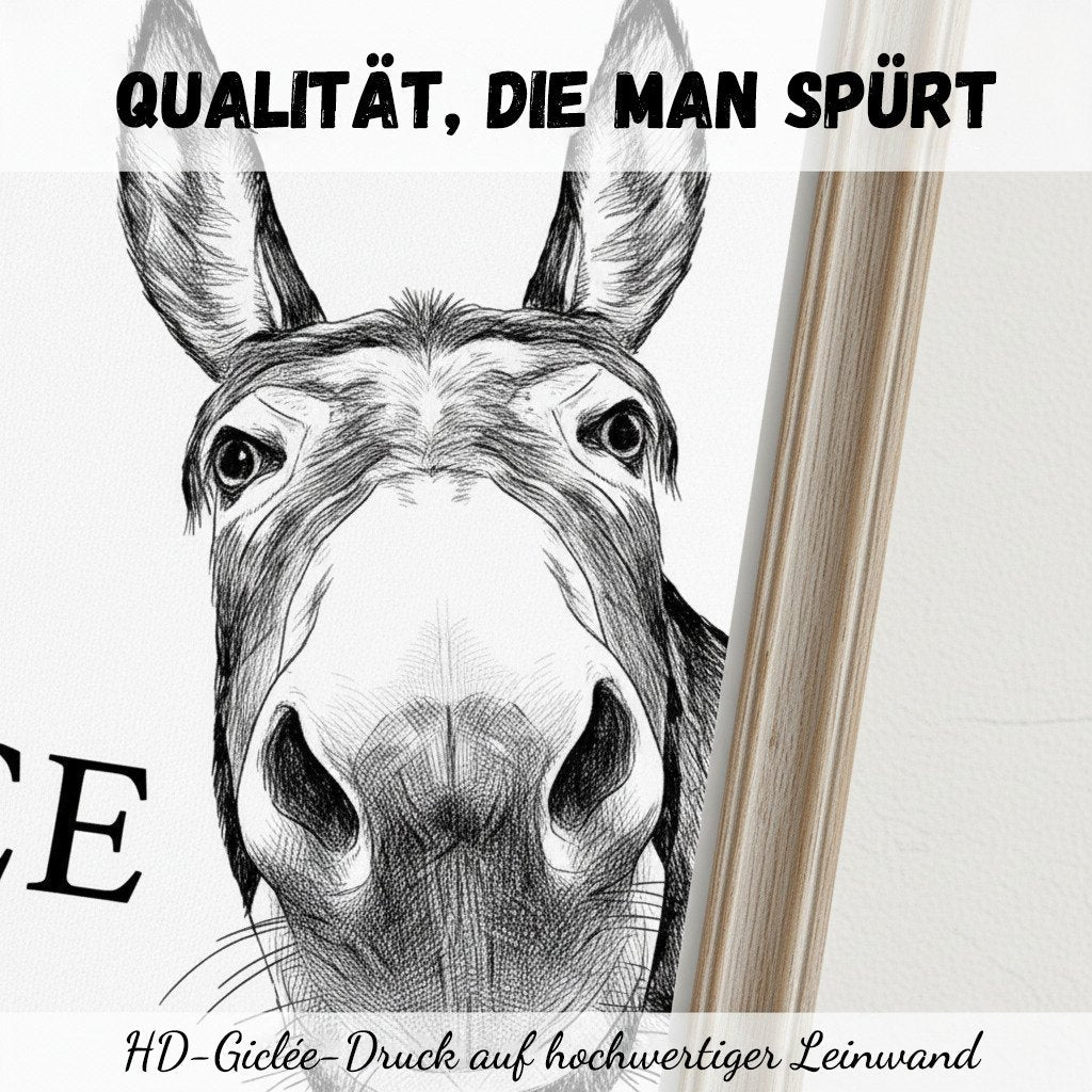 🧻Lustige Wanddekoration fürs Badezimmer - Esel-Bild mit der Aufschrift „Nice Ass" (Schöner Arsch)