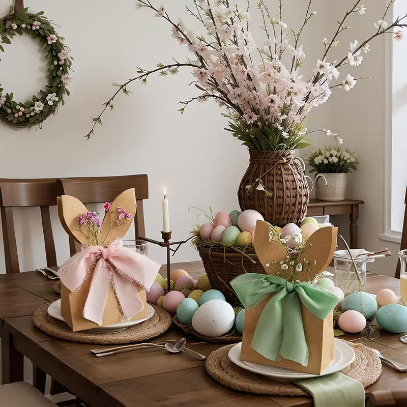 🐰 Osterhasen-Geschenktüten aus Kraftpapier