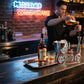 Kreative Motorrad-Weinflasche aus Glas