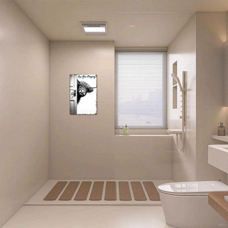 🐄 Der freche Besucher: Vintage-Schal aus Hochlandrindern