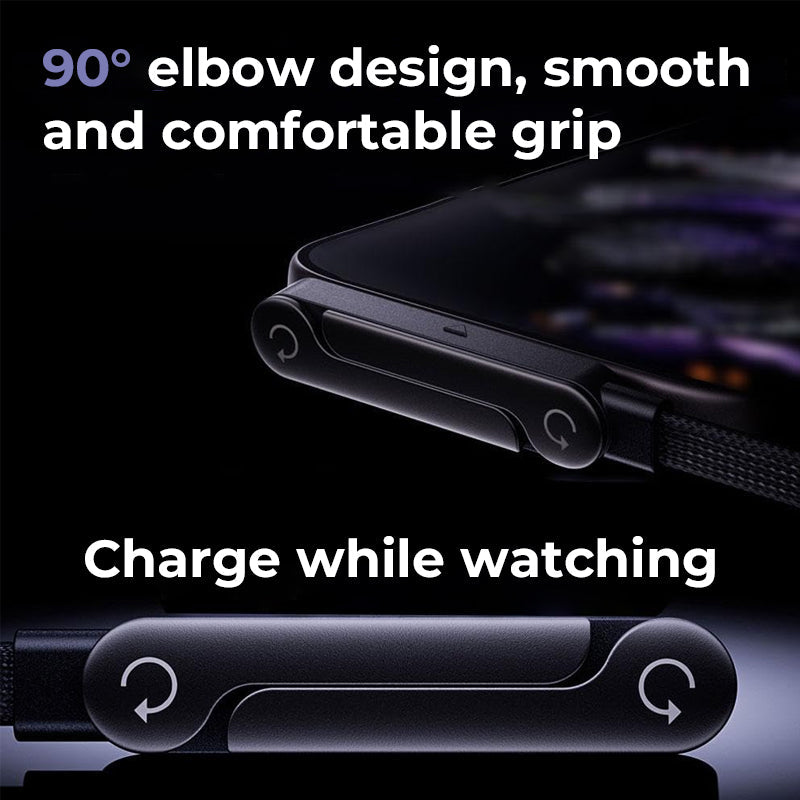 ⚡Unsichtbares 2-in-1-Ladekabel mit Halterung – 240-W-Schnellladekabel mit integrierter Handyhalterung