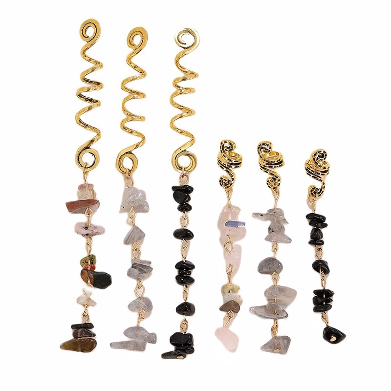 Dreadlock-Haarschmuck/Spiral-Haarspange