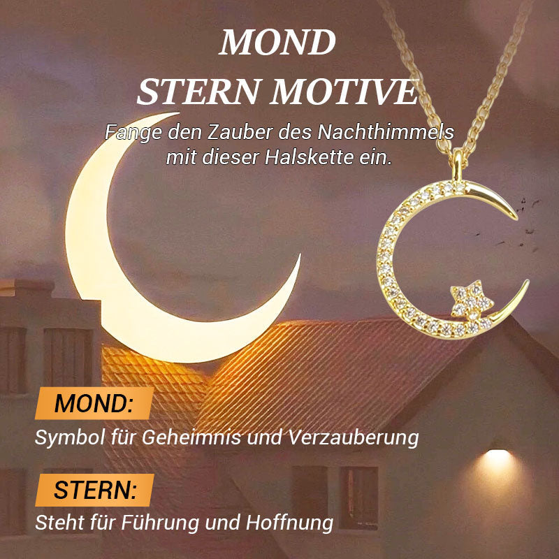 ⌛ Nur noch 3 Tage – 50 % auf alles! ⏰Funkelnde Mond & Stern Halskette🌙