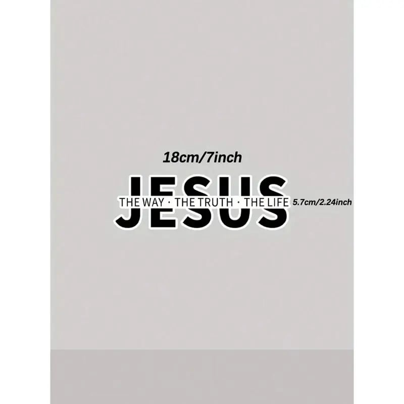 💥Jesus – Der Weg, die Wahrheit, das Leben (Christlicher Autoaufkleber aus Vinyl)