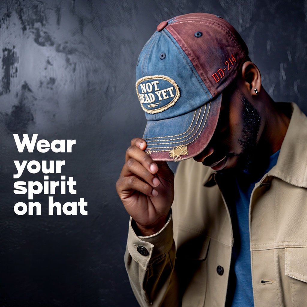 Noch nicht tot – Vintage-Baseballkappe aus gewaschenem Stof