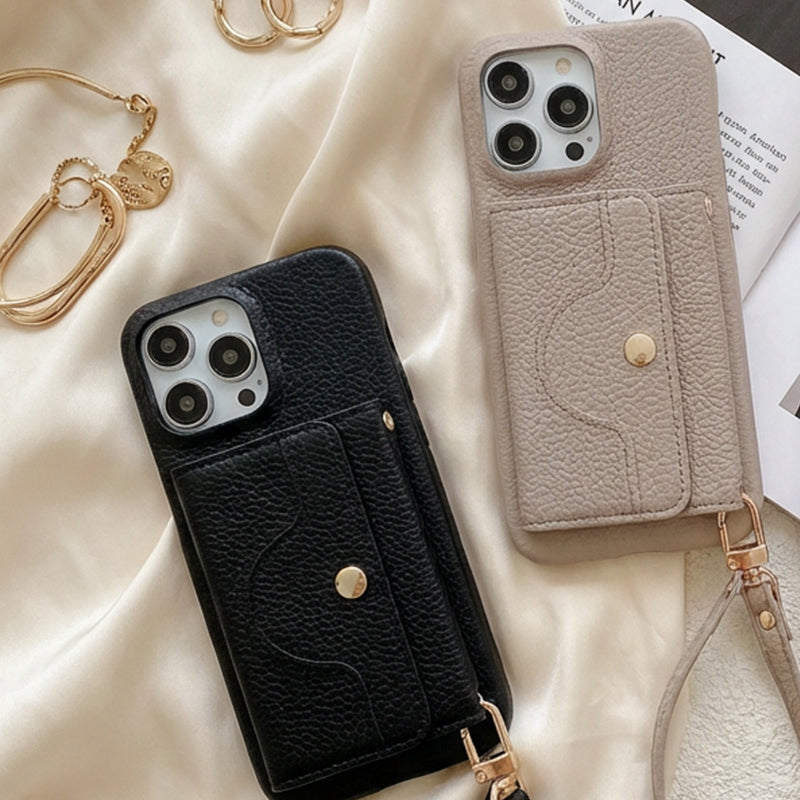 🔥Schützende pinkfarbene Handyhülle mit Spiegel und Handgelenkschlaufe