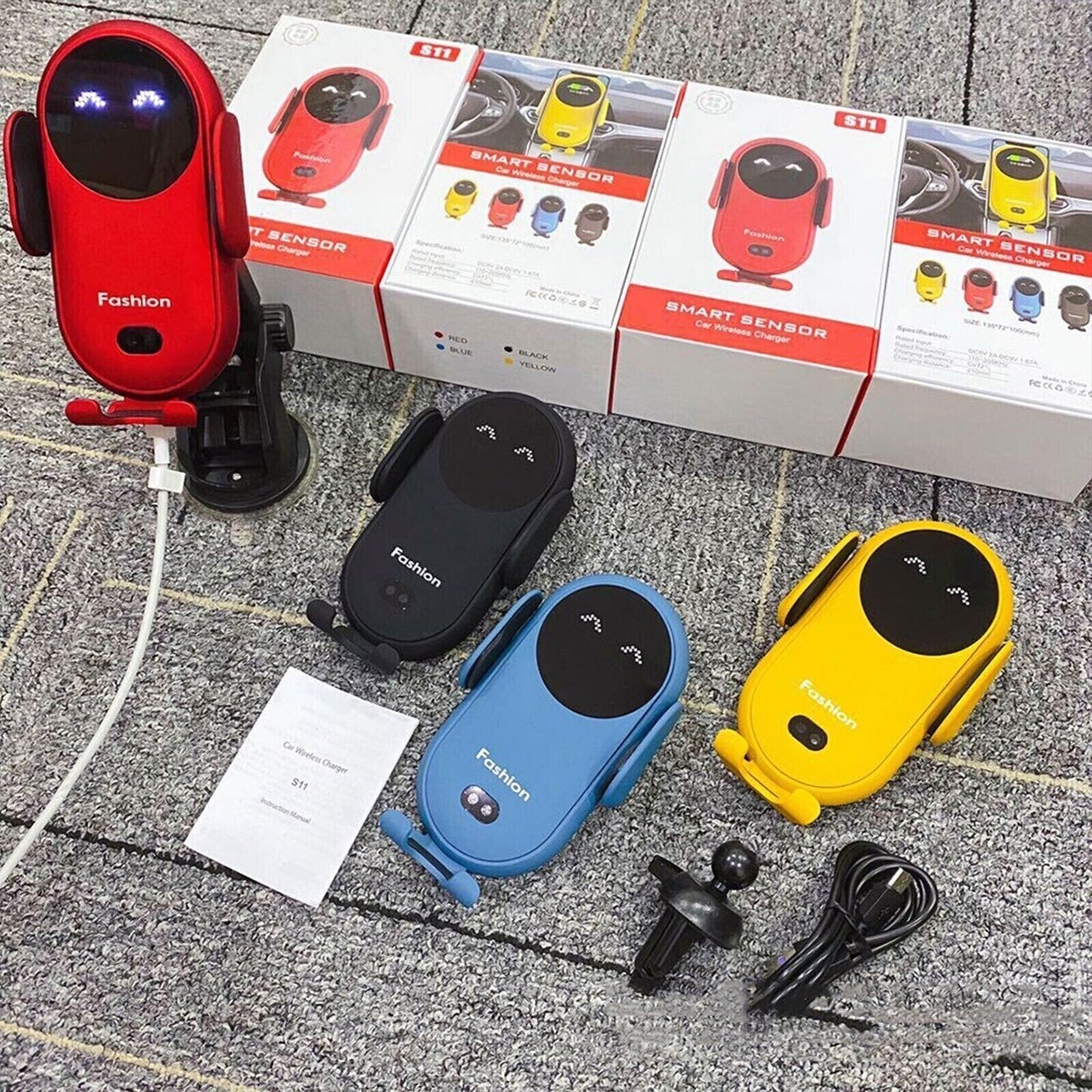 🔥Letzter Tag Verkauf 49% Rabatt🚗Intelligentes Auto-Drahtlos-Ladegerät Handyhalter