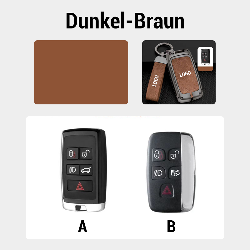 Passend für Jaguar-Modelle – Schlüsselhülle aus echtem Leder