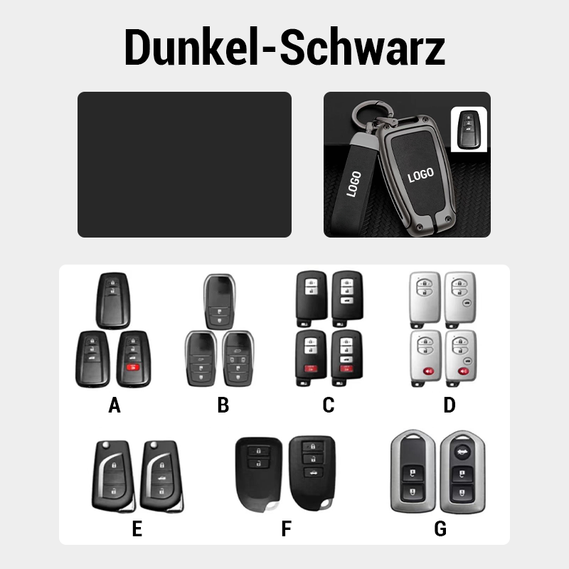 Passend für die Toyota-Autoserie – Schlüsselhülle aus echtem Leder
