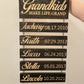 Personalisierte Grandkids Hanging Decor Zeichen