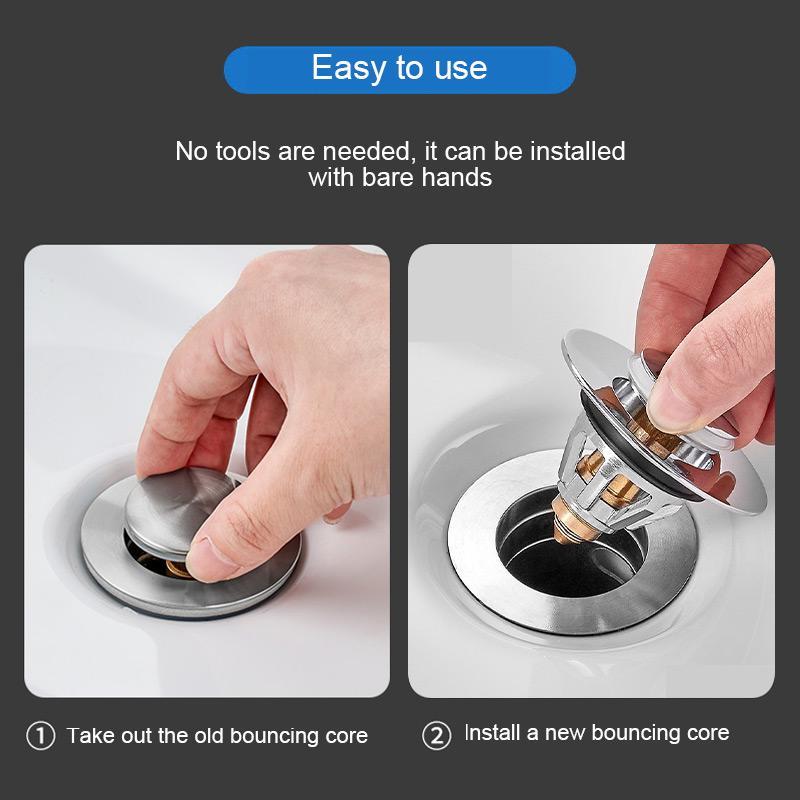 Zezzo® Edelstahl-Rückprall Kern Push-Typ
